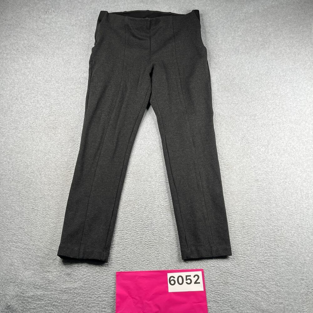 Jones New York Casual Stretch Pants Womens Large Gray Elastic Waist Office